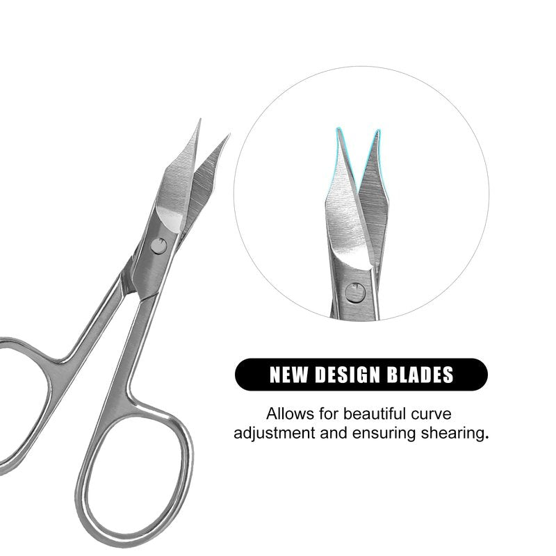 Beauty Scissors Trimmer for Facial Hair, Manicure, Nail, Moustache, Eyebrow, Eyelash, Nose, Ear, Cuticle, Men and Women (1 Pack)