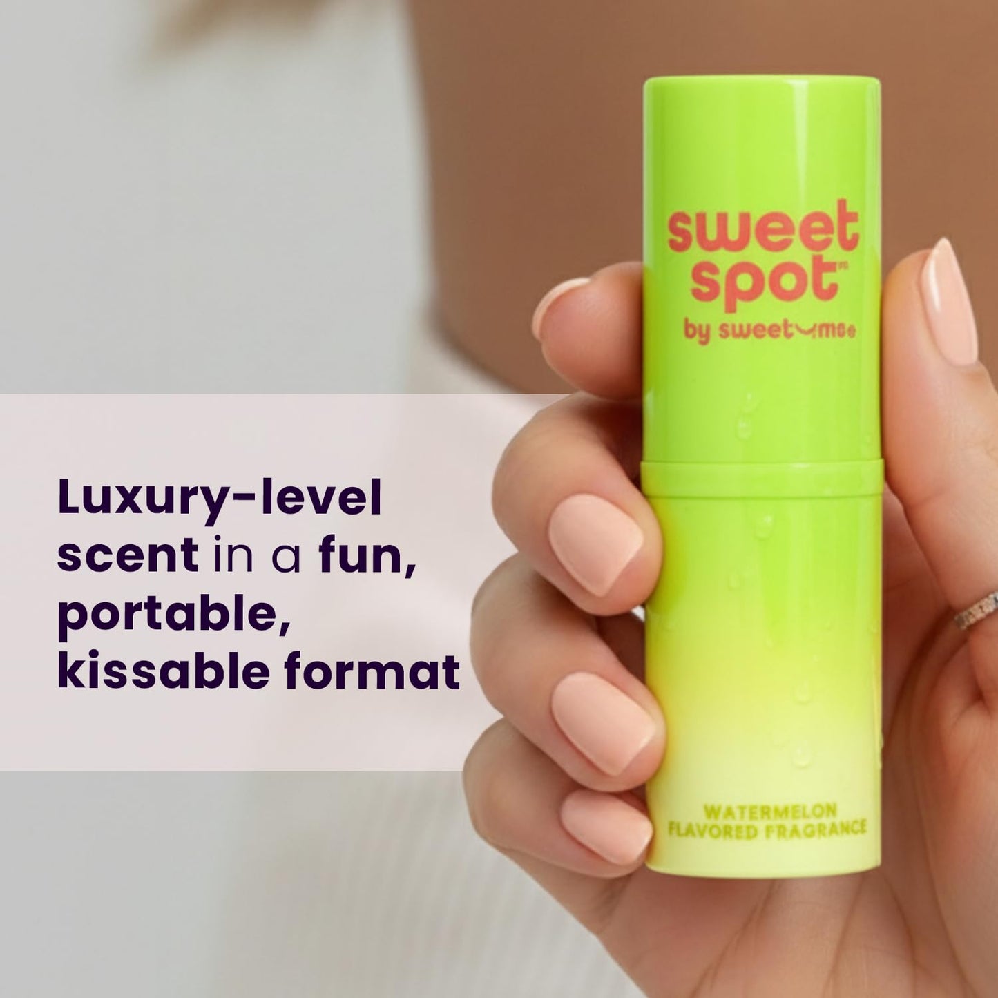 SweetSpot Flavored Solid Perfume Stick, Portable Travel Perfumes for Women, Long Lasting Fragrances, Non Sticky Formula, Natural Ingredients, Fragrance Stick (Watermelon)