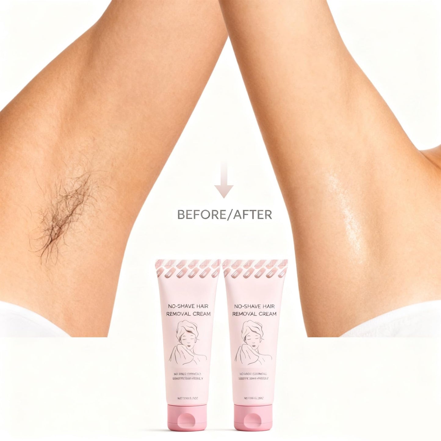 2PCS Hair Removal Cream No Shave Hair Removal Cream Fast and Gentle, Suitable for Sensitive Skin, Moisturizes and Nurtures