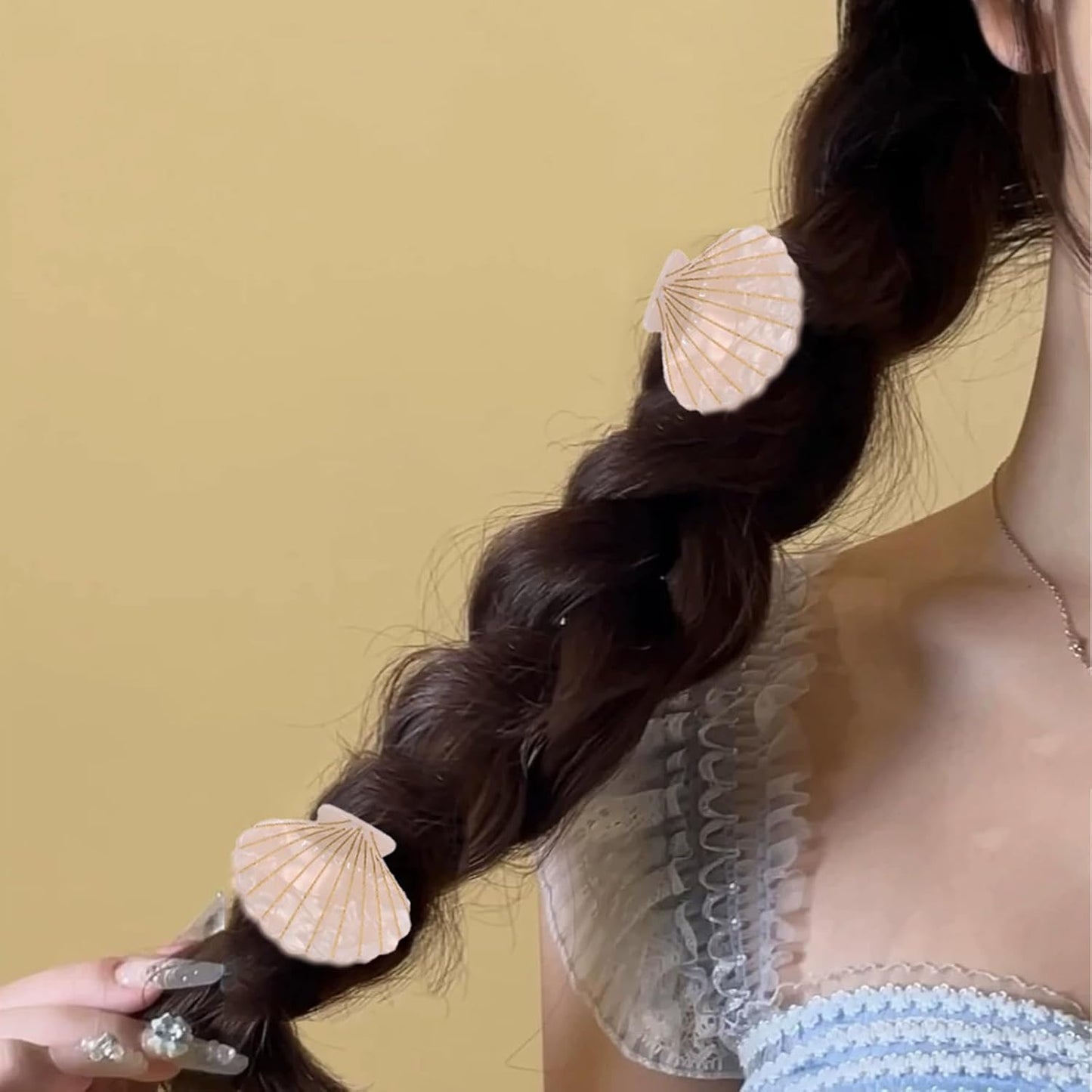 Seashell Hair Claw Clips - Stylish Summer Hair Accessories for Women | Acrylic Beach Hairpins