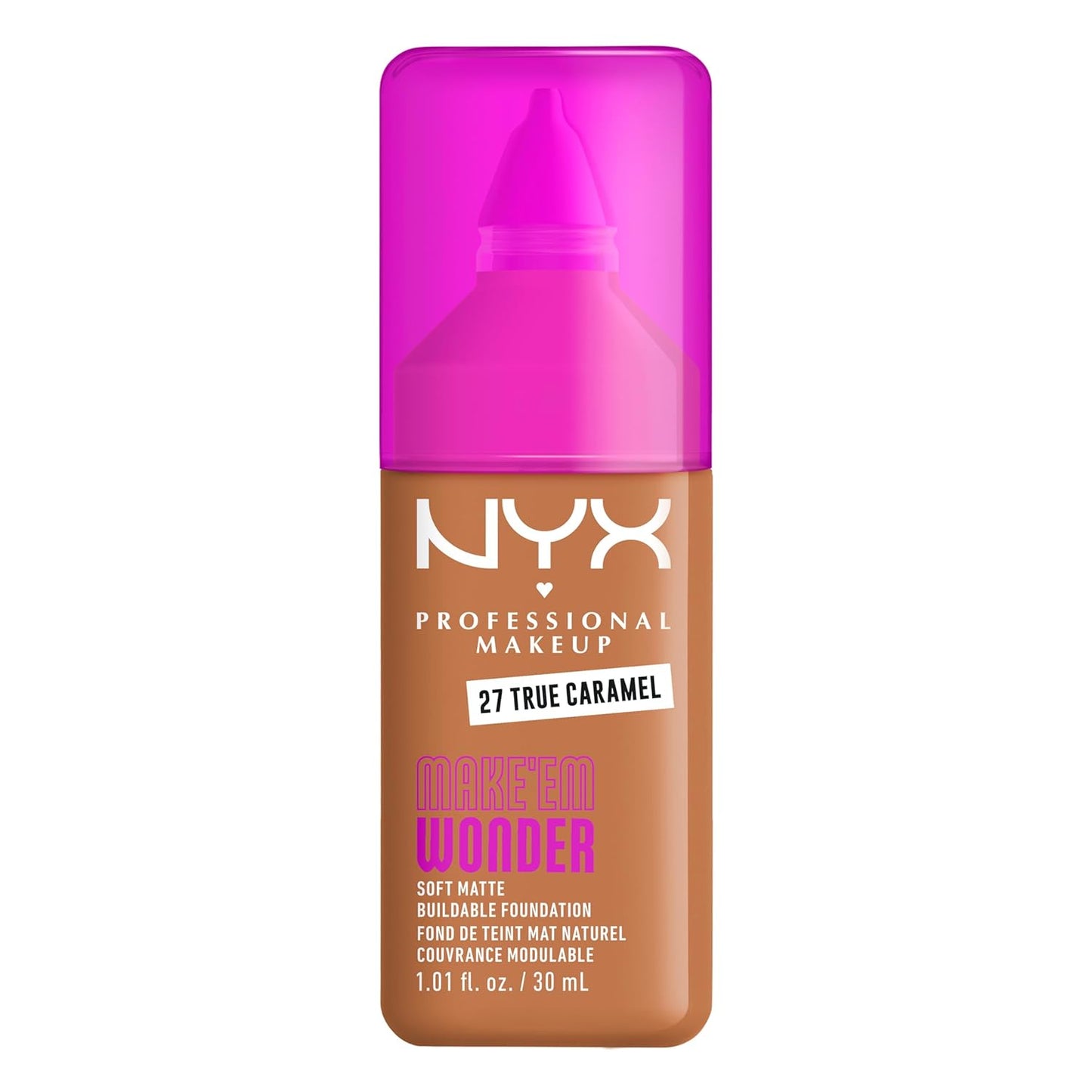 NYX Professional Makeup Liquid Foundation - 24HR Soft Matte Finish, Buildable Full Coverage | 12 Natural