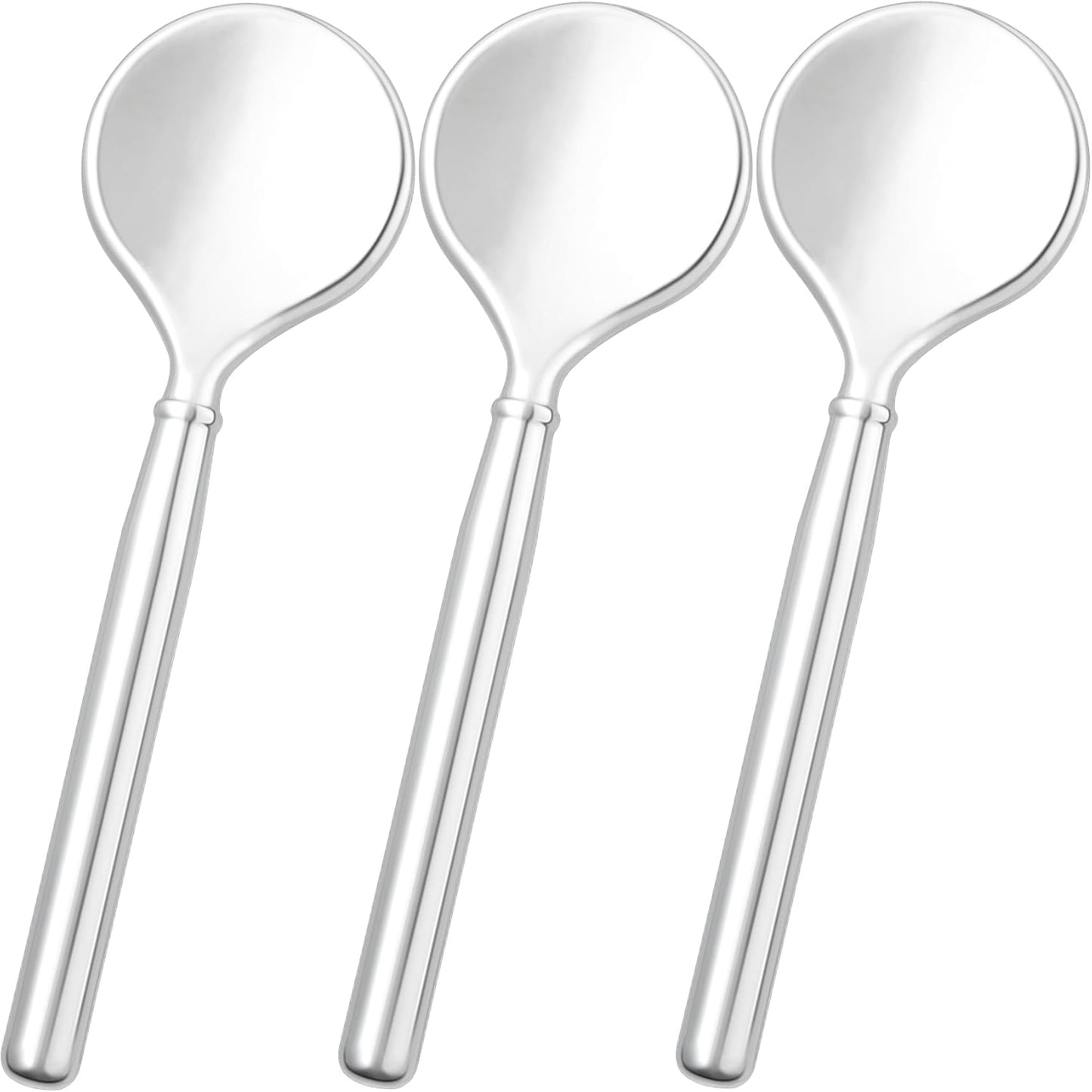 Pndeyo Mini Stainless Steel Makeup Spatula Set - 3 Reusable Cream Applicators for Skincare | 2.87x0.49in Silver Tools