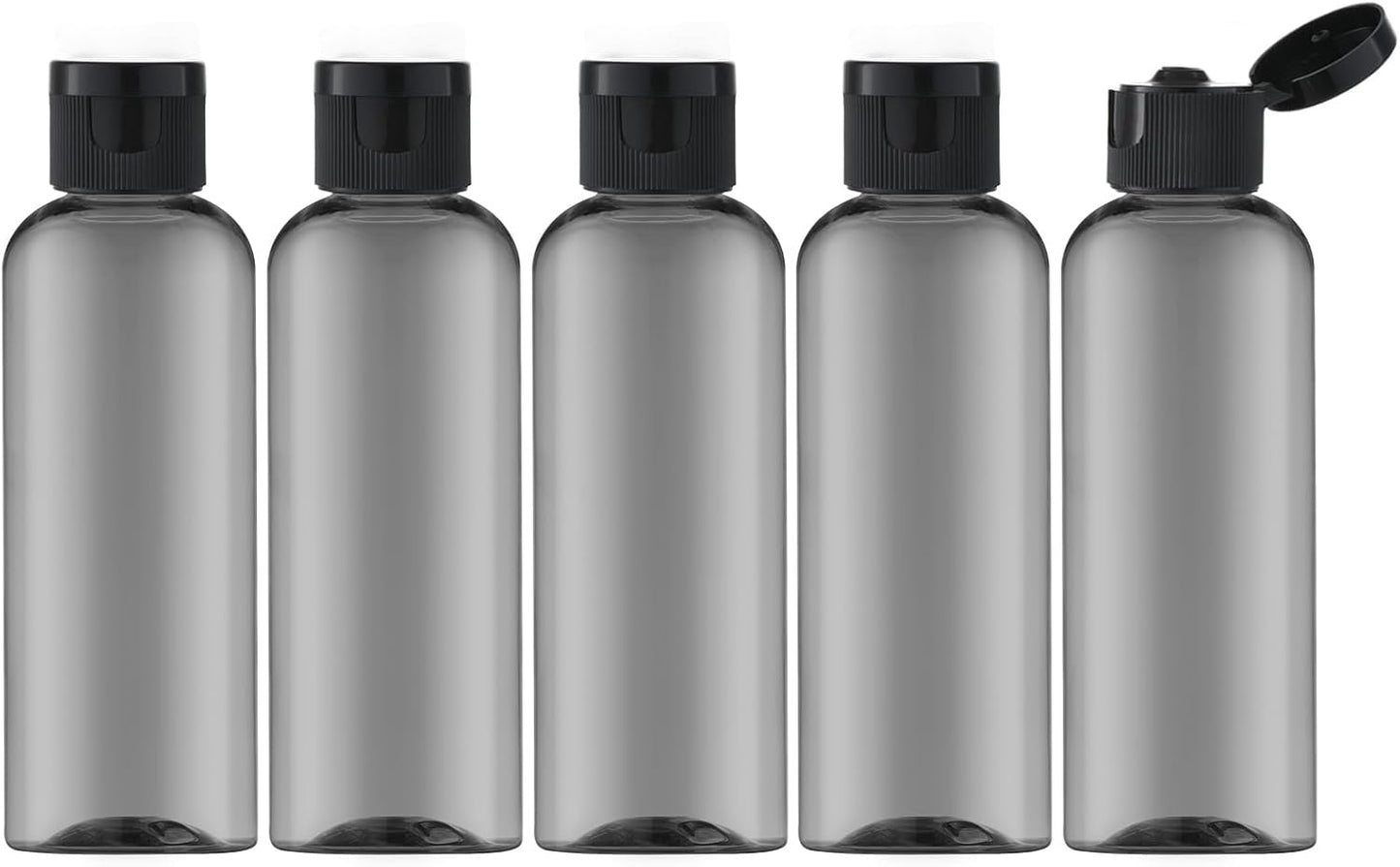 Travel Bottles for Toiletries - TSA Approved 3.4 oz Clear Squeeze Containers | Leak-Proof Mini Liquid Tubes for Shampoo & Lotion