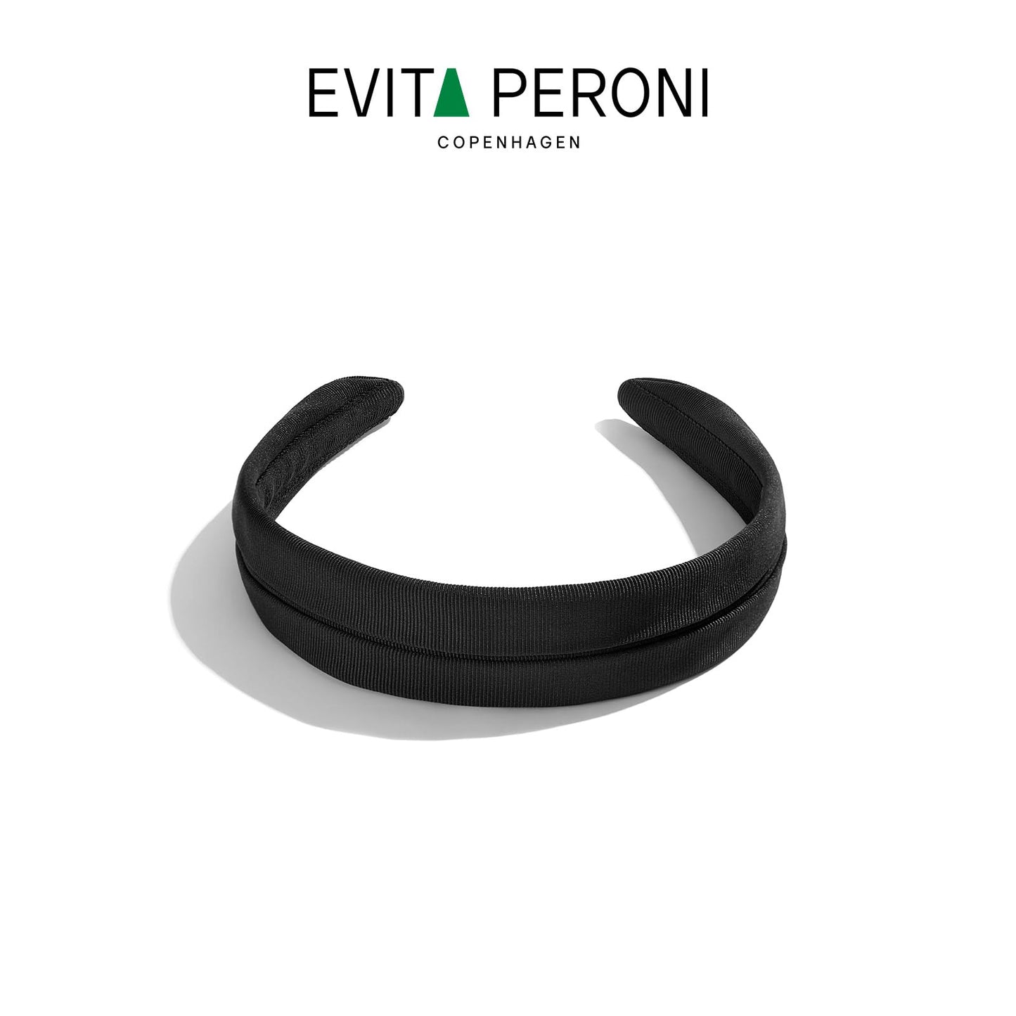 EVITA PERONI 2.75-Inch Wide Fabric Headband for Women – Foldable Hairband, Comfortable, Covers Gray Hair-Coffee Brown