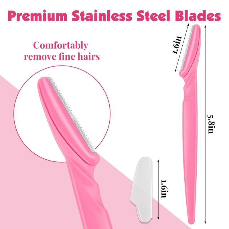 Phyyixs 100 Pcs Eyebrow and Face Razors for Women and Men, Multi-Color Facial Shavers with Protective Covers, Safe for Beginners