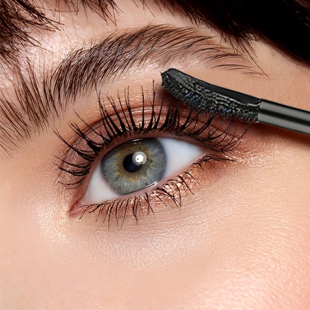 Waterproof Fibre Mascara, Tubular Mascara with Built-in Lash Primer, Volumizing Mascara for Daily Makeup, Natural And Non-Smudged (1pc)