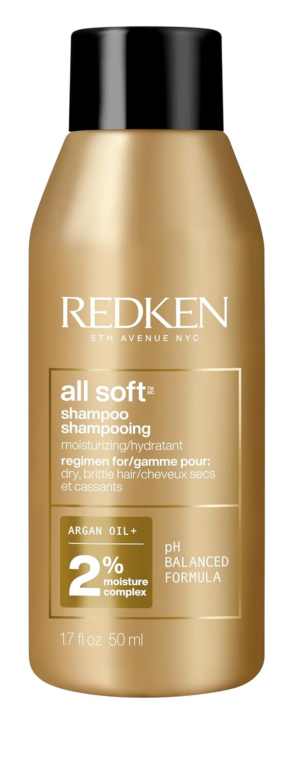 Redken All Soft Shampoo - Moisturizing Formula with Argan Oil | Hydrates Dry Hair & Adds Shine
