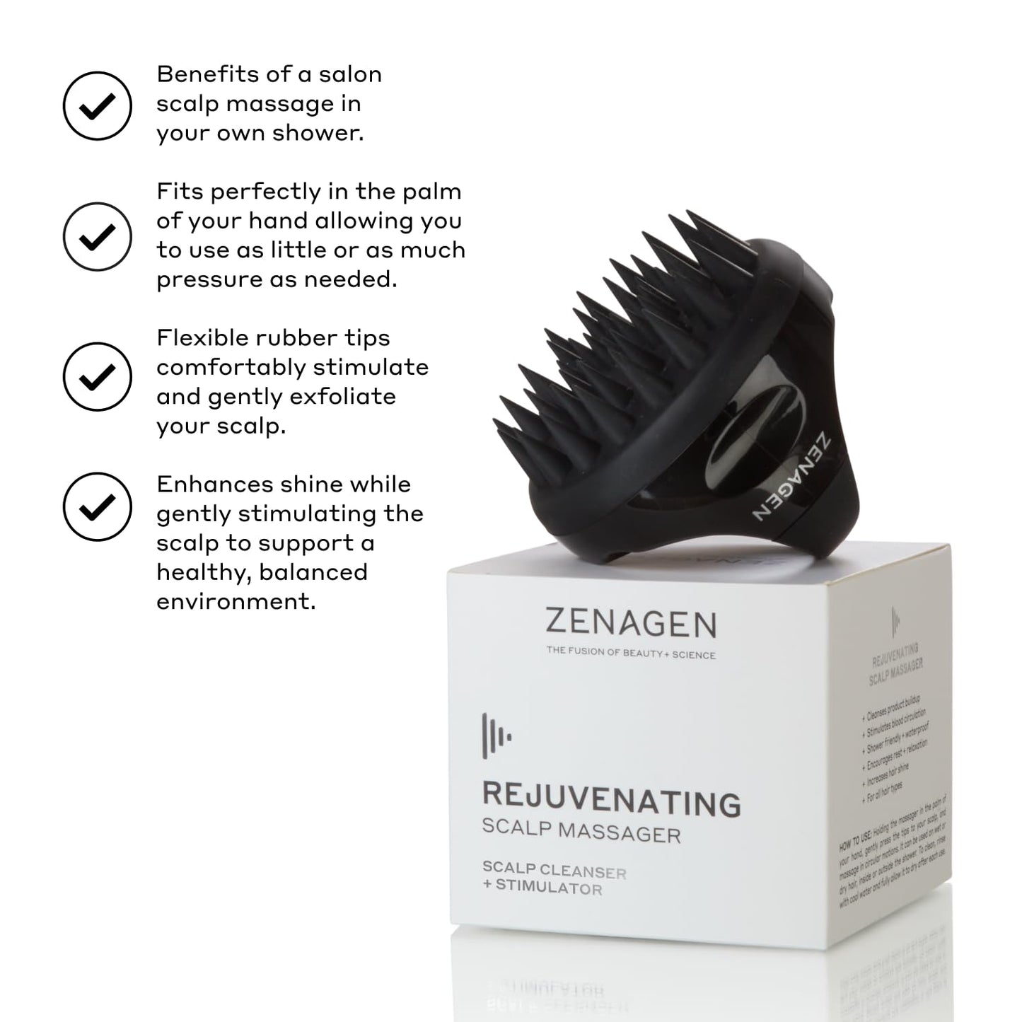 Zenagen Scalp Massager - Stimulate Circulation & Enhance Product Absorption | Ergonomic Design for All Hair Types
