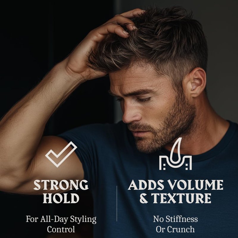 Striking Viking Hair Powder - 0.7 Oz, Vanilla Scent - Strong Hold Texture Powder for Men - Root Lift & Fullness Mens Volumizing Formula - Vanilla Scent Hair Dust