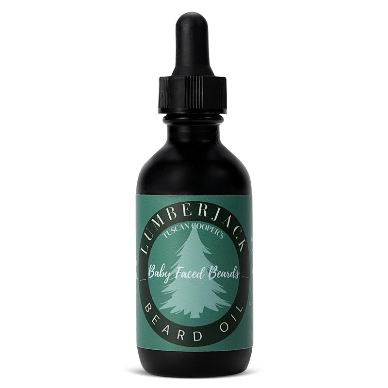Tuscan Cooper's Baby Faced Beards Oil for Men - Hydrating, Nourishing, Natural Beard Softener and Conditioner for All Hair Types. Coconut, Jojoba, and Sweet Almond Moisture - Lumberjack Scent