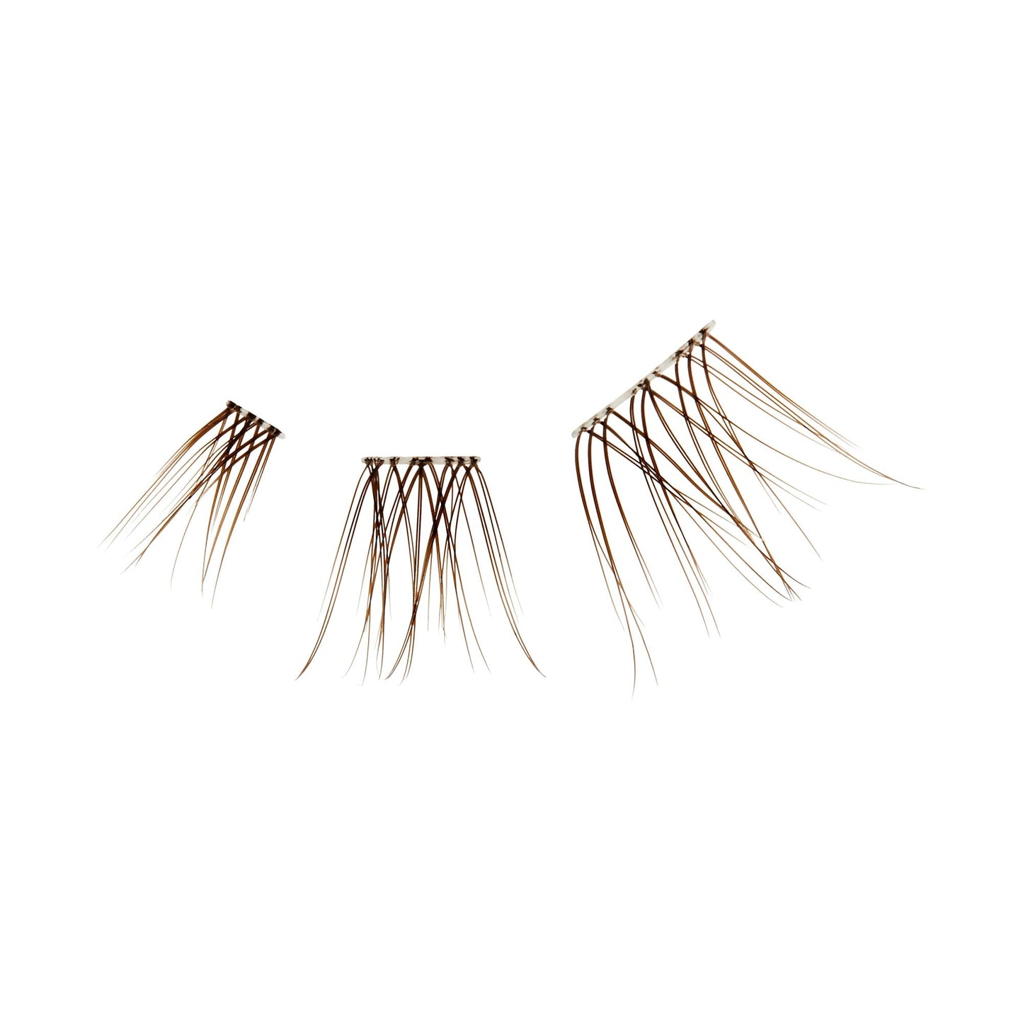 Falscara Studio Lash Extension Kit, Individual Lash Palette, 18 Stackable Lash Clusters, ‘Dark Chocolate Light’ False Eyelashes, Medium Volume, Length 10mm–14mm, Band Size 2mm-6mm