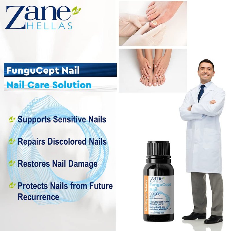 FunguCept Nail Solution - Treat Discolored, Thickened Nails | 0.33 oz (10ml)