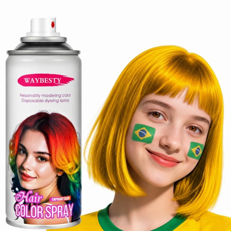 Temporary Black Hair Color Spray - Washable One-Day Dye for Kids, Women & Men | Ideal for Cosplay & Parties (120ml)