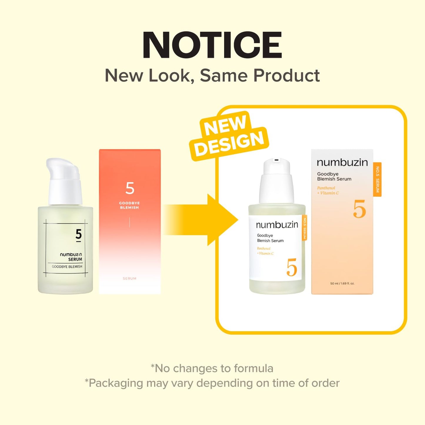 Numbuzin No.5 Serum - Blemish Treatment with Vitamin C & Niacinamide | Lightweight Gel for Acne Scars | 1.69 fl. oz.