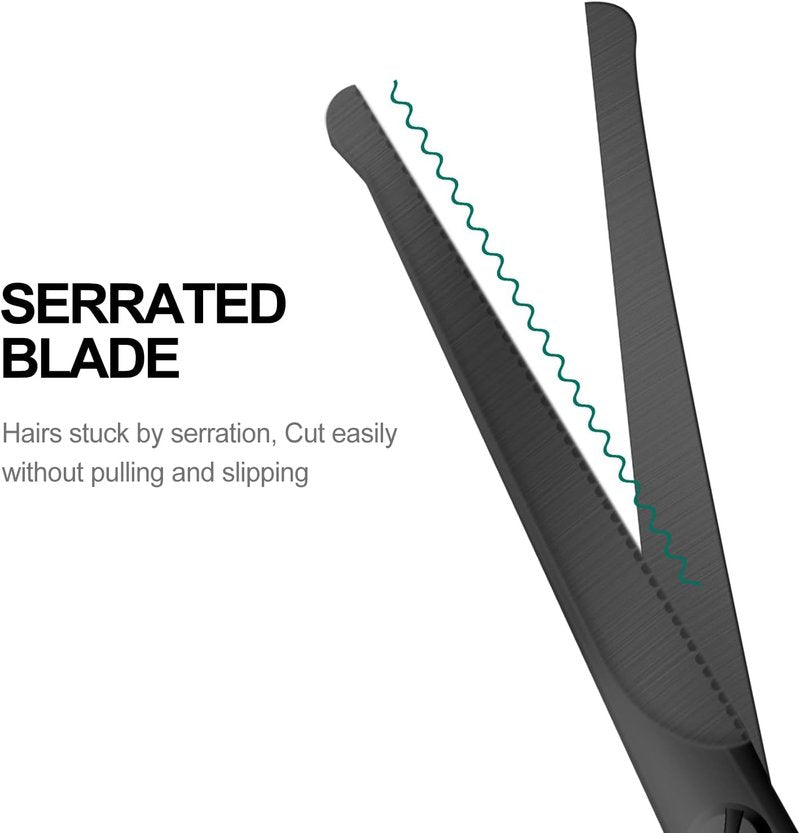 Nose Hair Scissors - 4.7-Inch Round-Headed Trimmers for Facial Hair, Beards & Eyebrows | Black