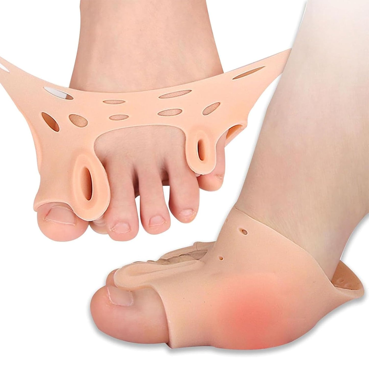 Toe Separators for Bunion Relief - Soft Silicone Spacers | Ultra-Thin Design for Yoga & Running - 4 Pack in 4 Colors