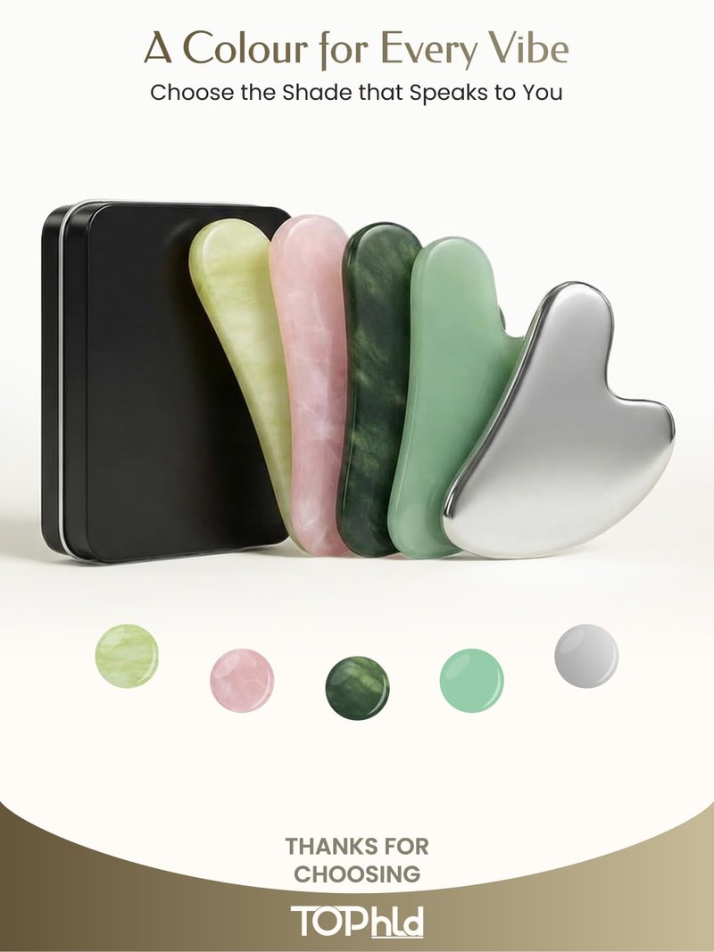 Stainless Steel Gua Sha Facial Tools, Guasha Tool for Face Acupuncture Therapy Trigger Point Treatment, Gua Sha Scraping Massage Tool
