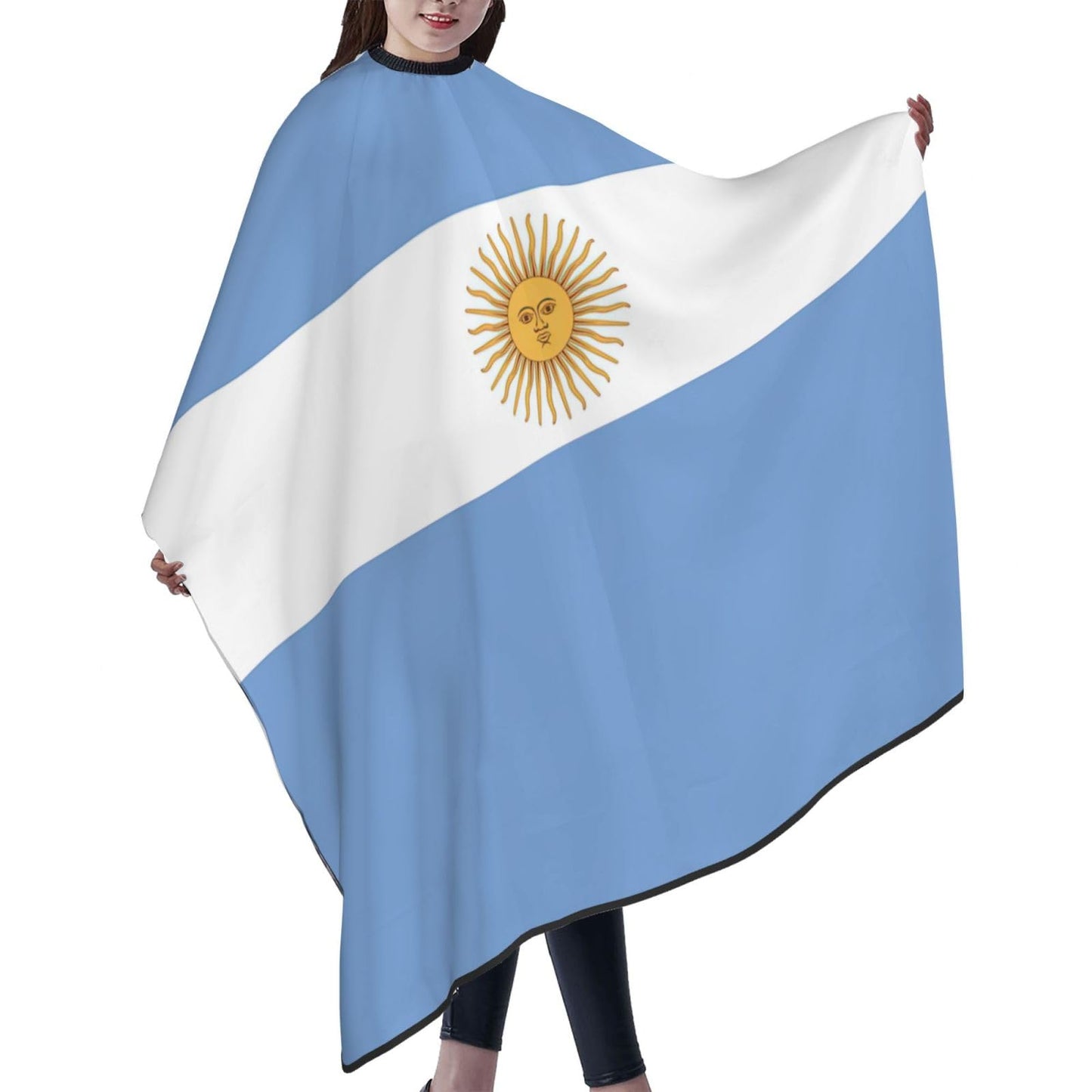 Argentina Flag Hair Cutting Barber Cape Hair Salon and Dyeing Styling Cloth for Women/Men