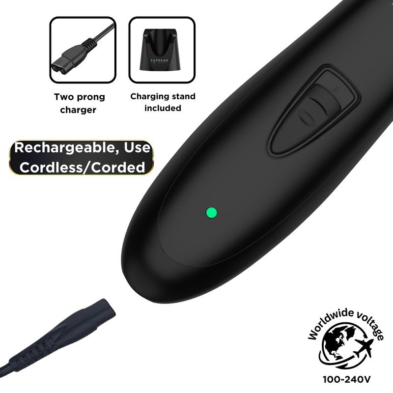 Supreme Trimmer DLC T Shaper| Professional Barber Trimmer Hair Clippers for Men (120 Min Run Time) Cordless Hair Trimmer Zero Gapped Liner Beard Trimmer | ST5215 Light Blue