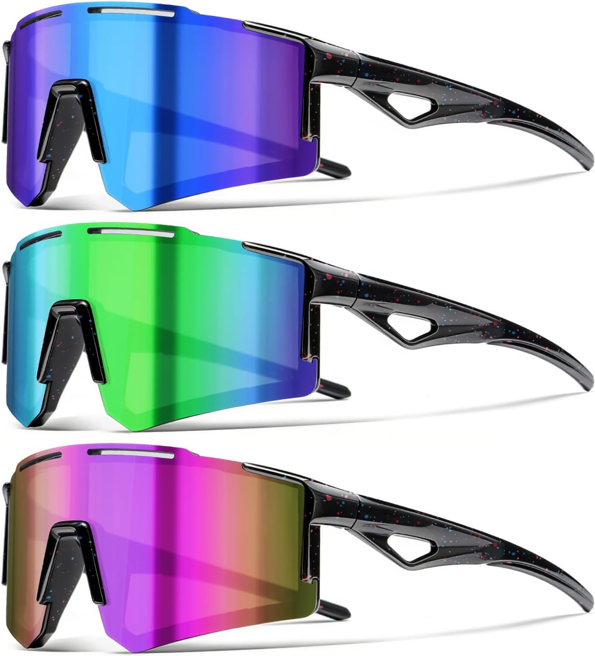 Kids Baseball Sunglasses - UV400 Protection for Boys & Girls | 3-Pack Sports Sunglasses