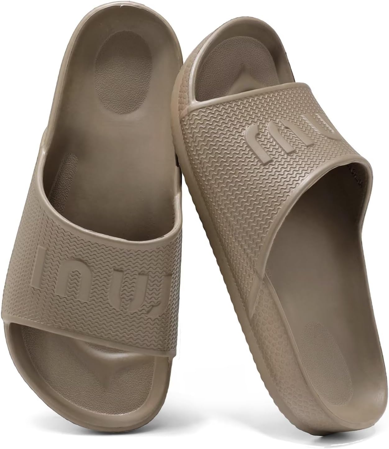 Arch Support Slides - Comfortable Beach & Pool Slippers | Lightweight Quick-Dry Shower Sandals