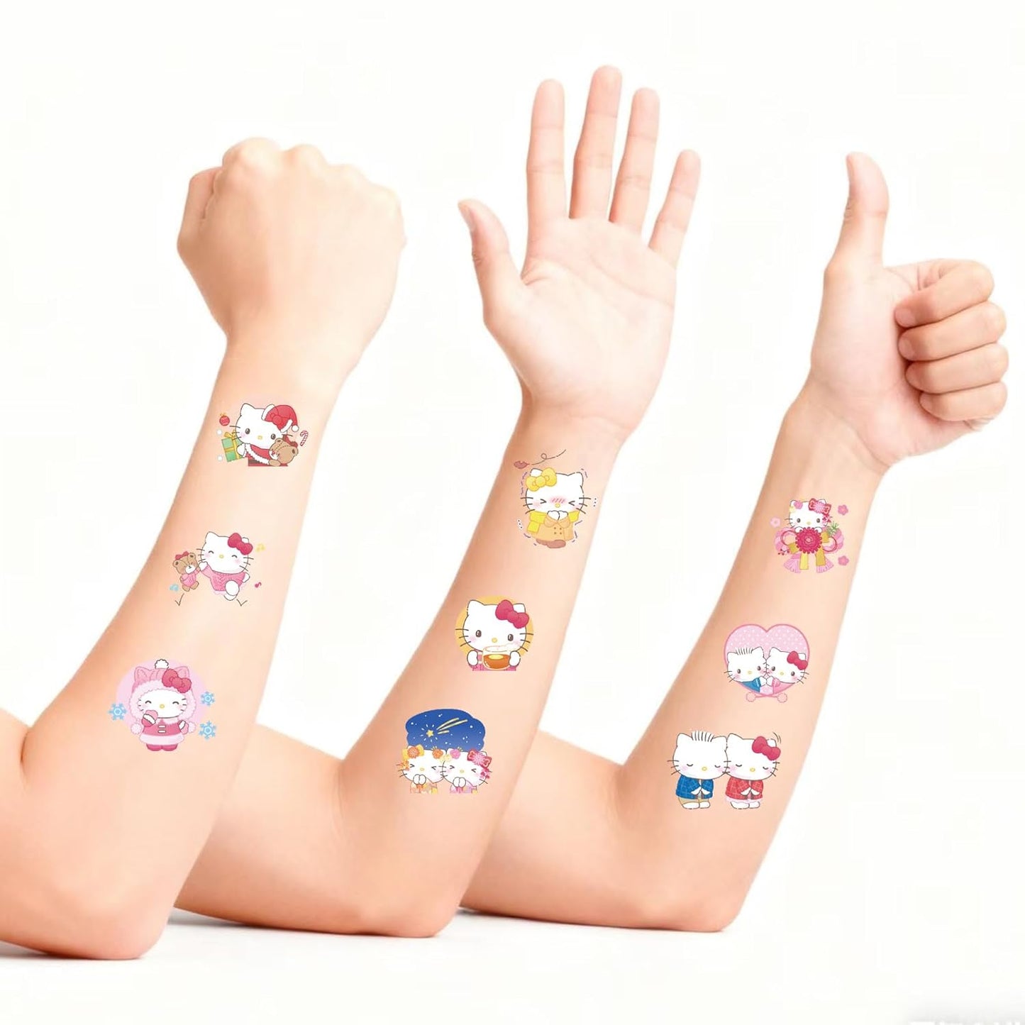 Kawaii Kuromi Temporary Tattoos - 20 Sheets of Cute Sanrio Designs for Kids | Birthday Party Favors & Rewards