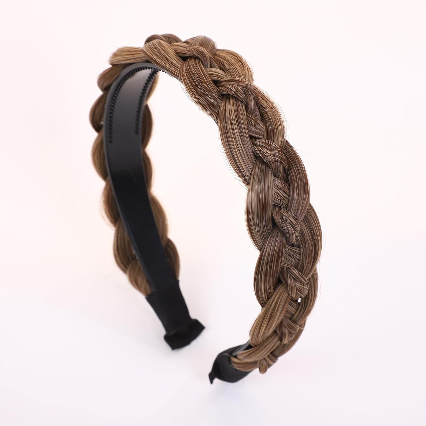 Braided Headband - Fishtail Synthetic Hairpiece for Women | Chocolate Dark Color