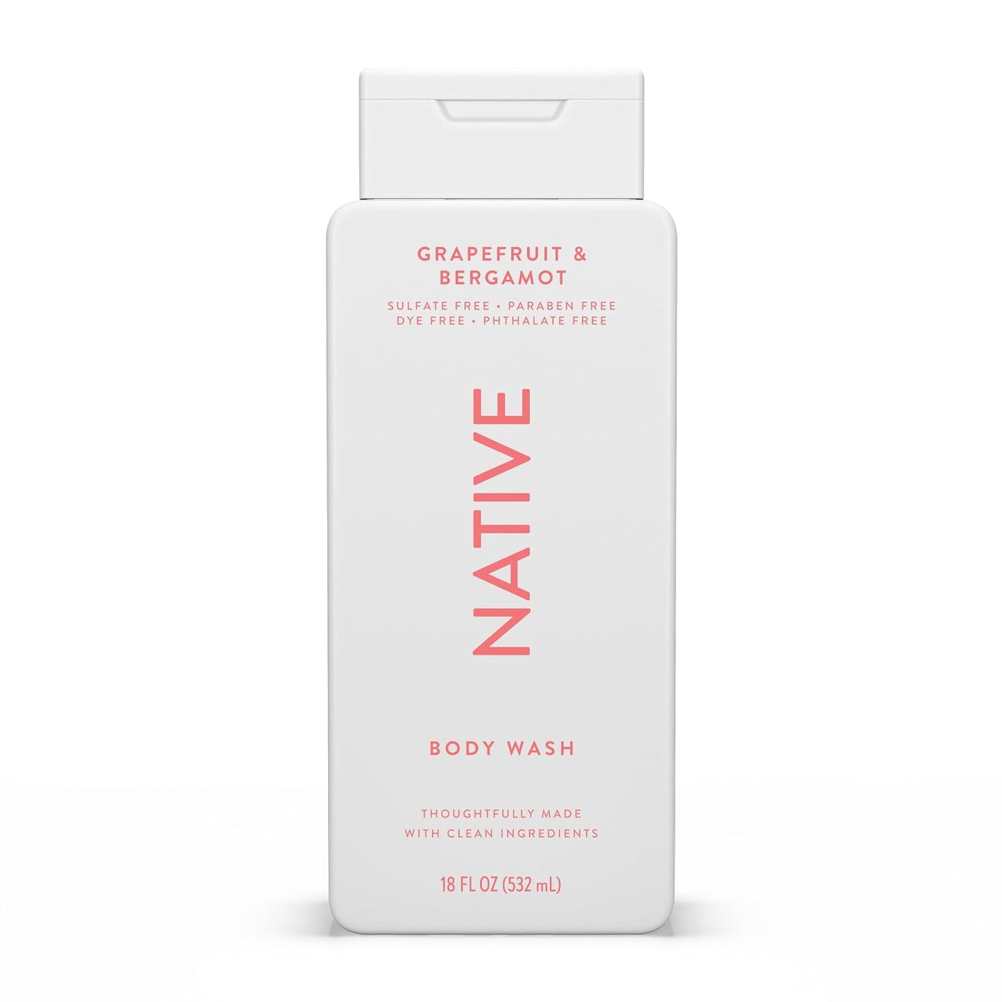 Native Sea Salt & Cedar Body Wash - 24-Hour Refreshing Clean for All Skin Types | 18 oz, Phthalate-Free, Sulfate-Free, Paraben-Free