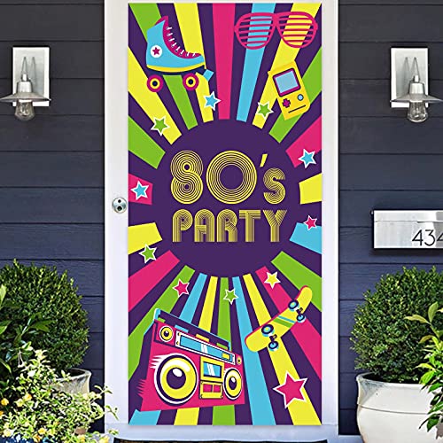 80's Retro Party Banner - I Love 80's Theme Decor for Events