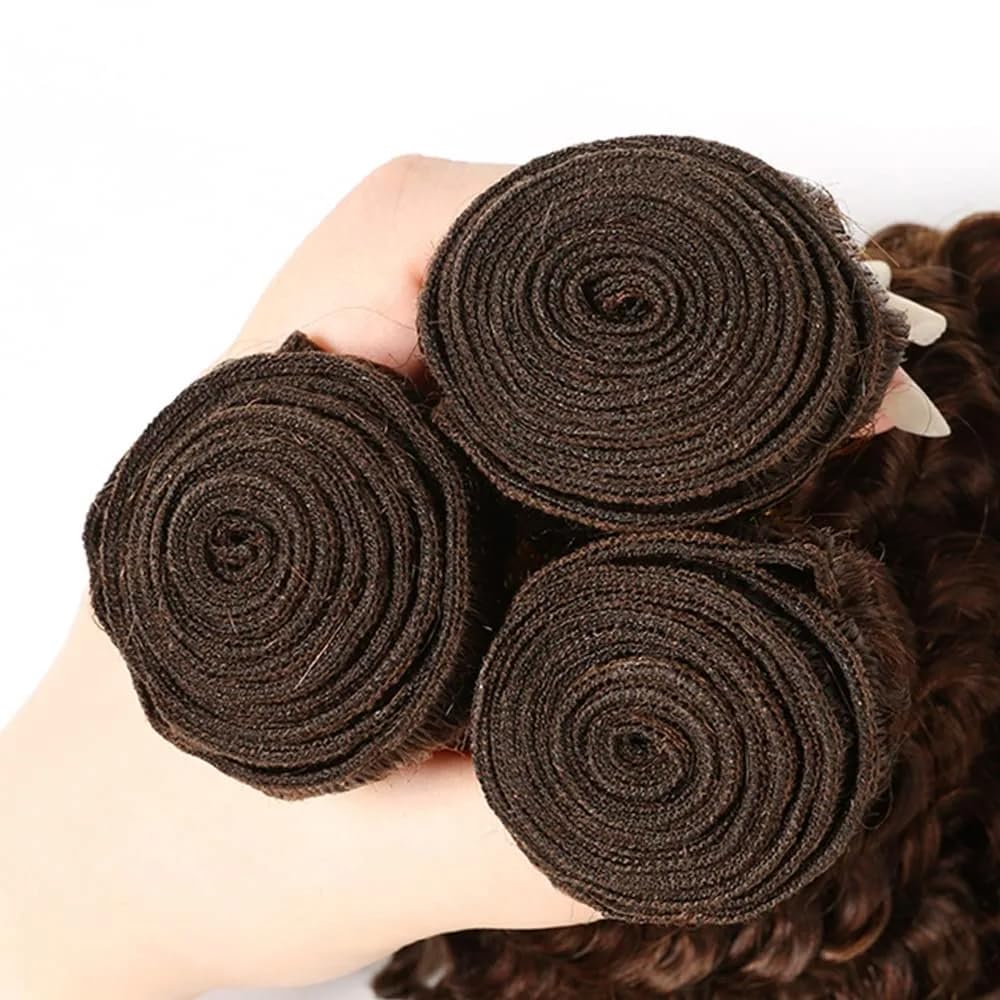 28 30 32 Inch #30 Brown Bundles Water Wave Bundles Human Hair Light Brown Water Wave Bundle Unprocessed Brazilian Virgin Weave Hair 3 Bundle 50 Gram Per Bundle for Black Women