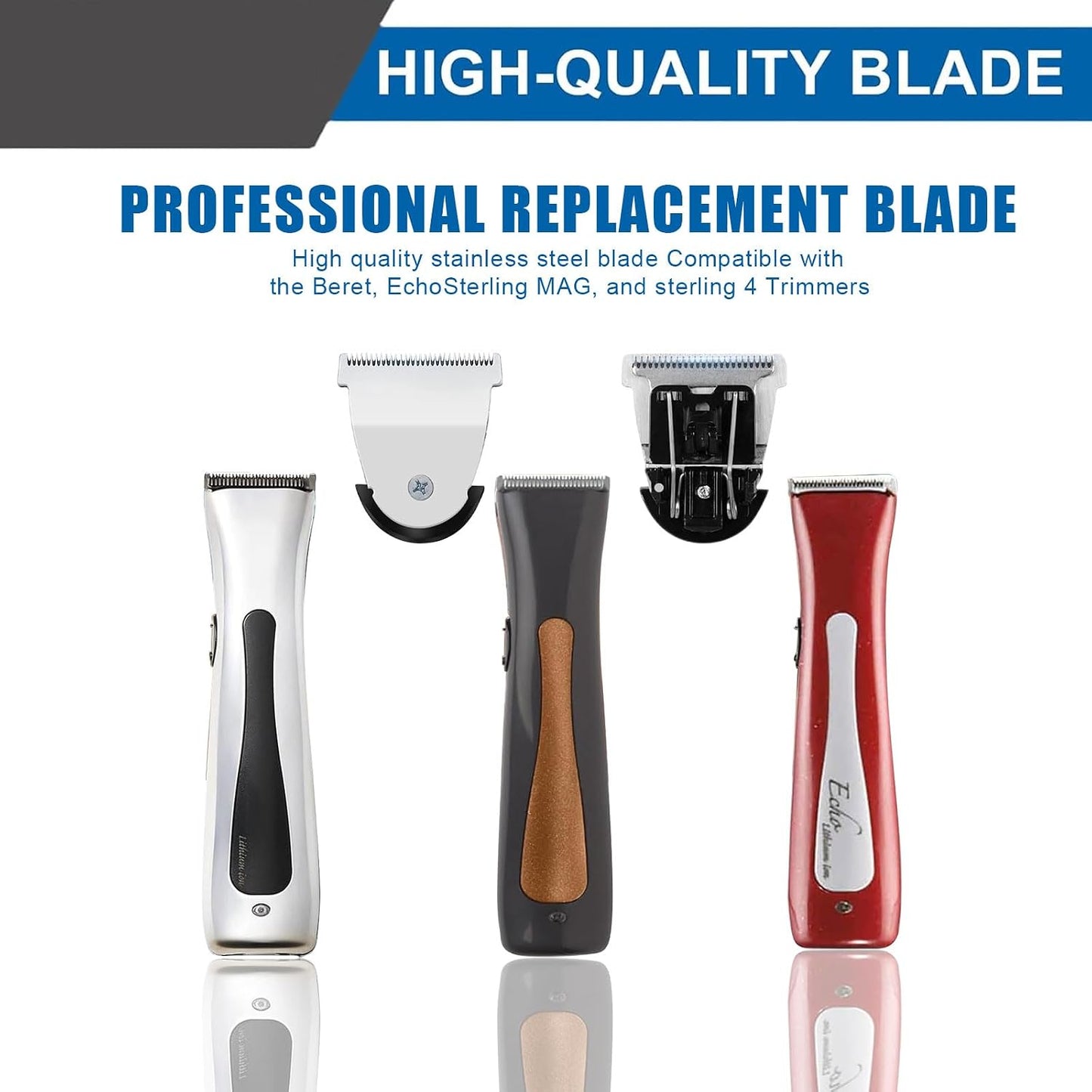 Detachable Hair Clipper Replacement Blades - Compatible with Wahl Mag Trimmers | 2-Pack #2111