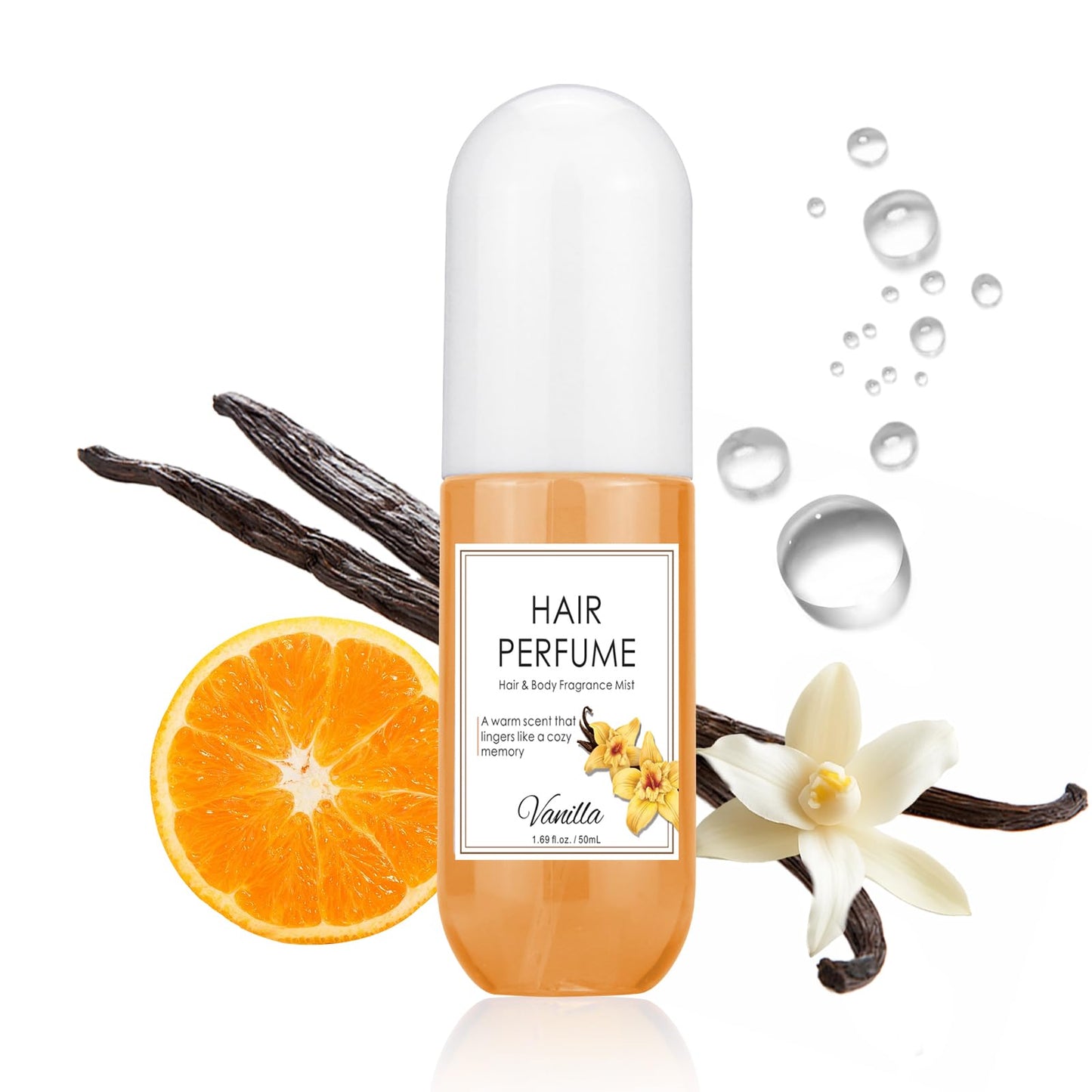 Hair Perfume for Women, Long Lasting Fragrance Hair & Body Perfume Mist, Vanilla Pheromone Spray for Hydrating Shine & Frizz Control, Parfum Oil for Odors Remove, Ideal Gift for Girls, 1.69 Fl Oz