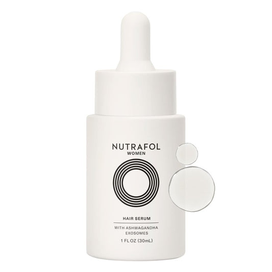 Nutrafol Women's Hair Serum, Supports Visibly Thicker and Stronger Hair, Vegan, Lightweight and Fast-Absorbing - 1 Fl Oz, 1 Bottle