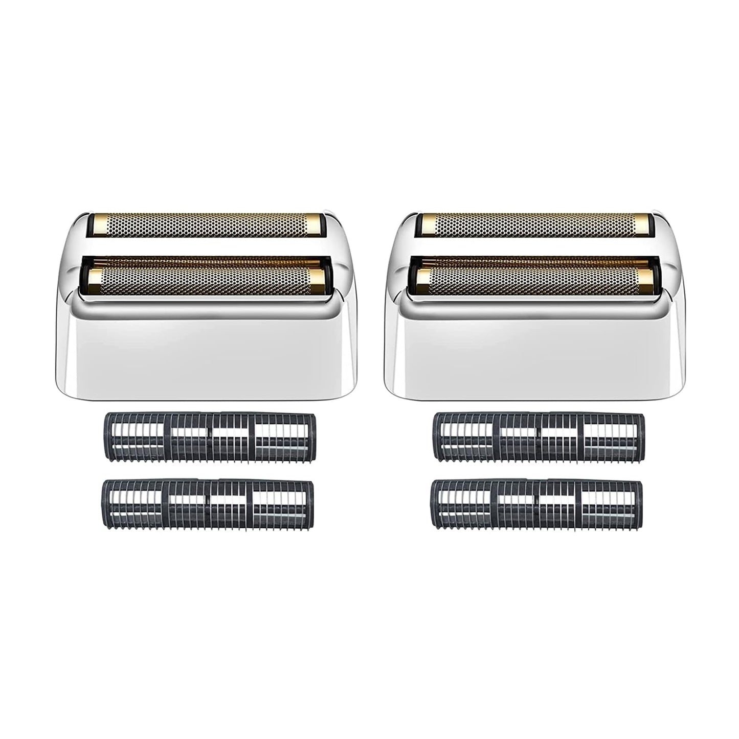 2 Pack Shaver Replacement Foil and Cutters compatible with BaBylissPRO Double FXFS2 Metal shaver foil replacement (Sliver-2PCS)
