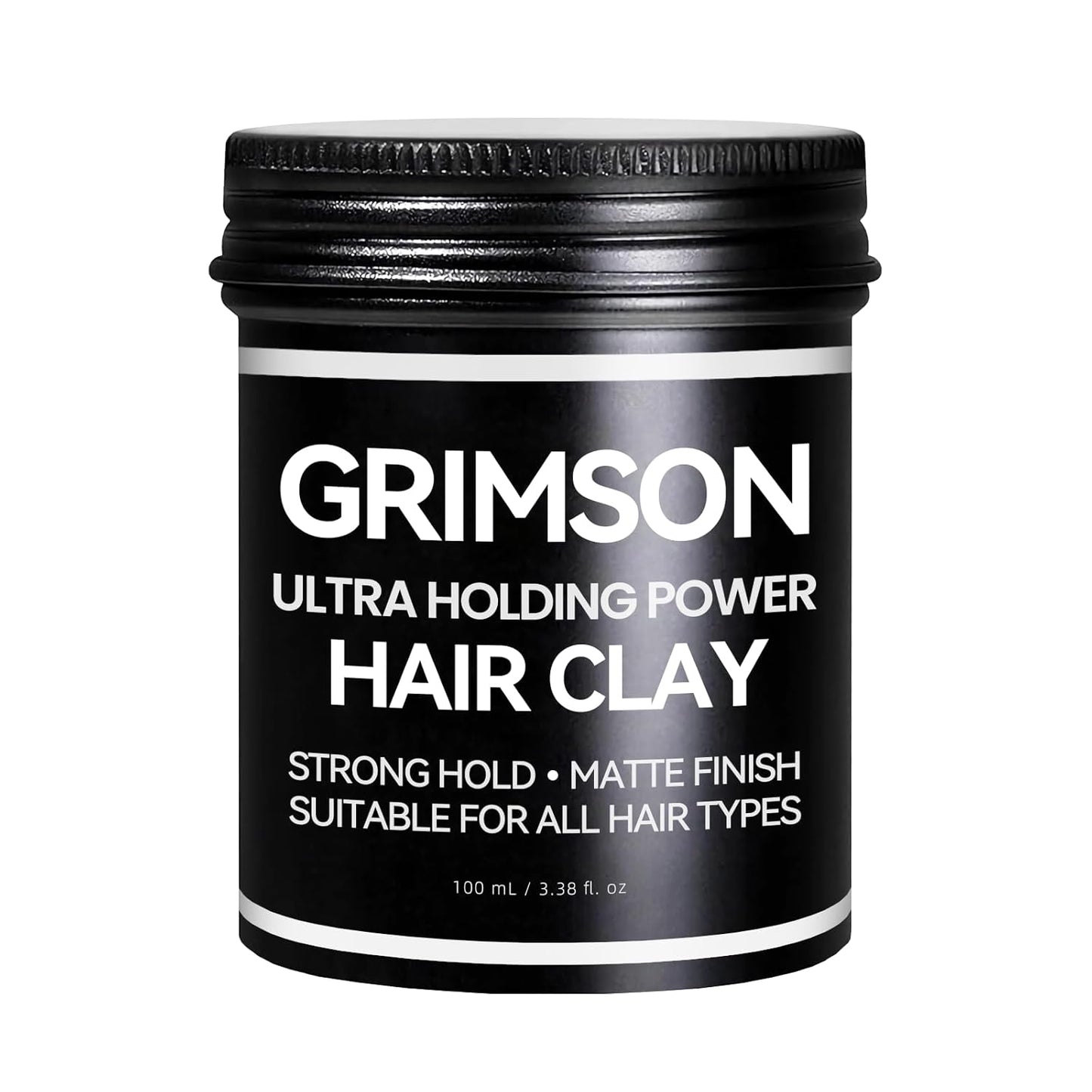 GRIMSON Hair Clay for Men - Strong Hold Matte Finish, Ideal for All Hair Types | 100g / 3.5oz