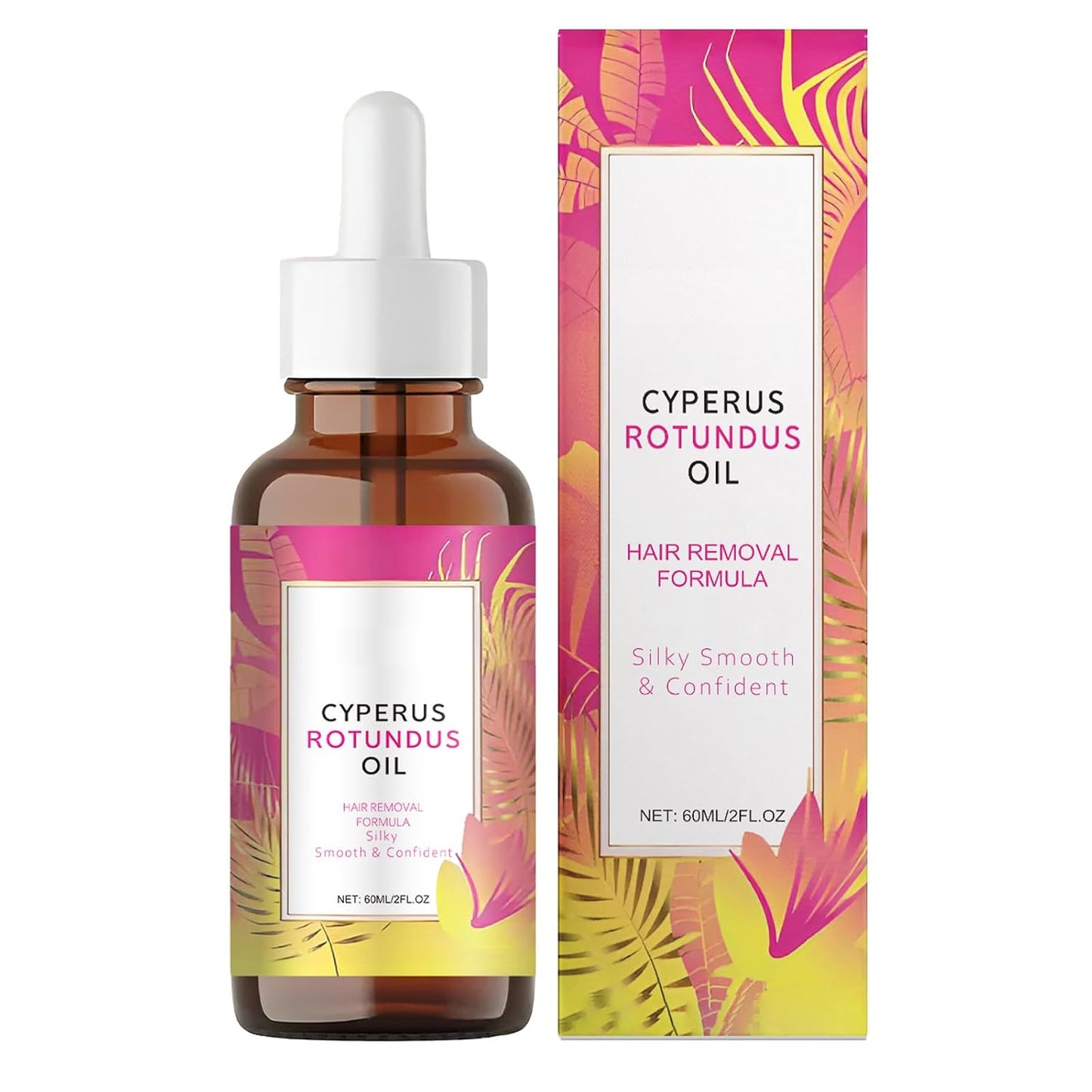 Natural Hair Removal Oil - Cyperus Rotundus Oil for Slower Hair Growth | 60ml for All Skin Types