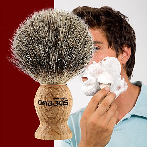 Anbbas Badger Hair Shaving Brush - Traditional Wet Shave with Natural Handle (Brush Variant)