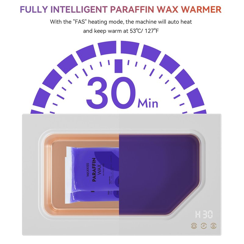 Fully Intelligent Paraffin Wax Machine 5000ml with Lavender Wax Refills, Paraffin Bath Warmer for Professional Spa & Arthritis Treatment at Home