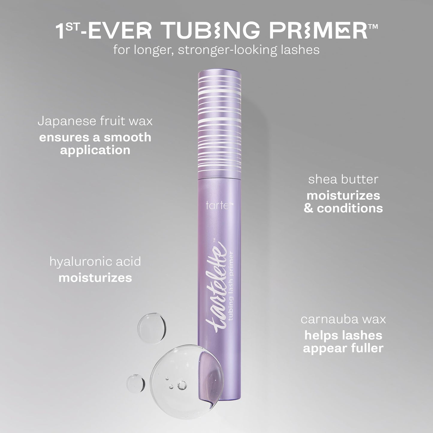 tarte tartelette tubing lash primer – Conditioning Mascara Base for Longer, Full Sizeer, Volumized & Moisturized Lashes, Infused with Hyaluronic Acid, Vegan & Cruelty-Free, full size