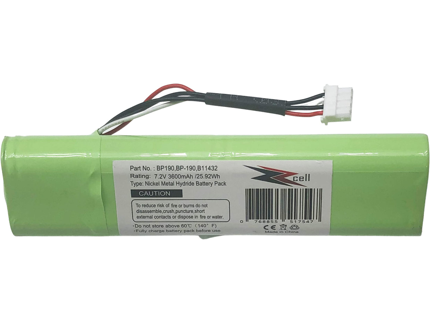 ZZcell® Battery Replacement for Fluke BP190, BP-190, B11432, 677390 Scopemeter 192, 192B, 196, 196B, 196C, 199, 199B, 199C Analyzers 433, 434, 435, 190M, 7.2V 3600mAh