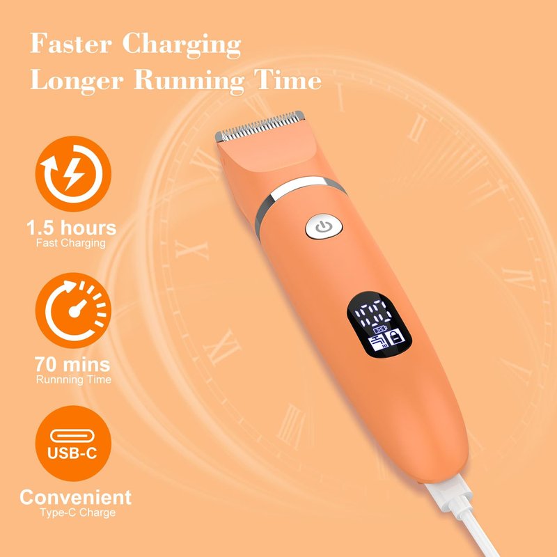 Zivelier 3-in-1 Electric Razor IPX7 Waterproof Bikini Trimmer Wet & Dry Use Painless Personal Trimmer Groomer for Ladies Face Body Legs Bikini Public Hairs Electric Lady Shaver with Replaceable Heads