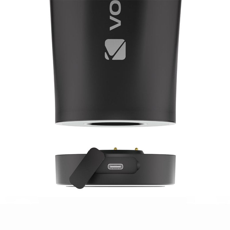 VOLTRX ChillMix Shaker Bottle Insulated Stainless Steel - USB C Rechargeable Electric Protein Shake Mixer, Shaker Cups for Protein Shakes and Meal Replacement, Obsidian Black, 16 oz