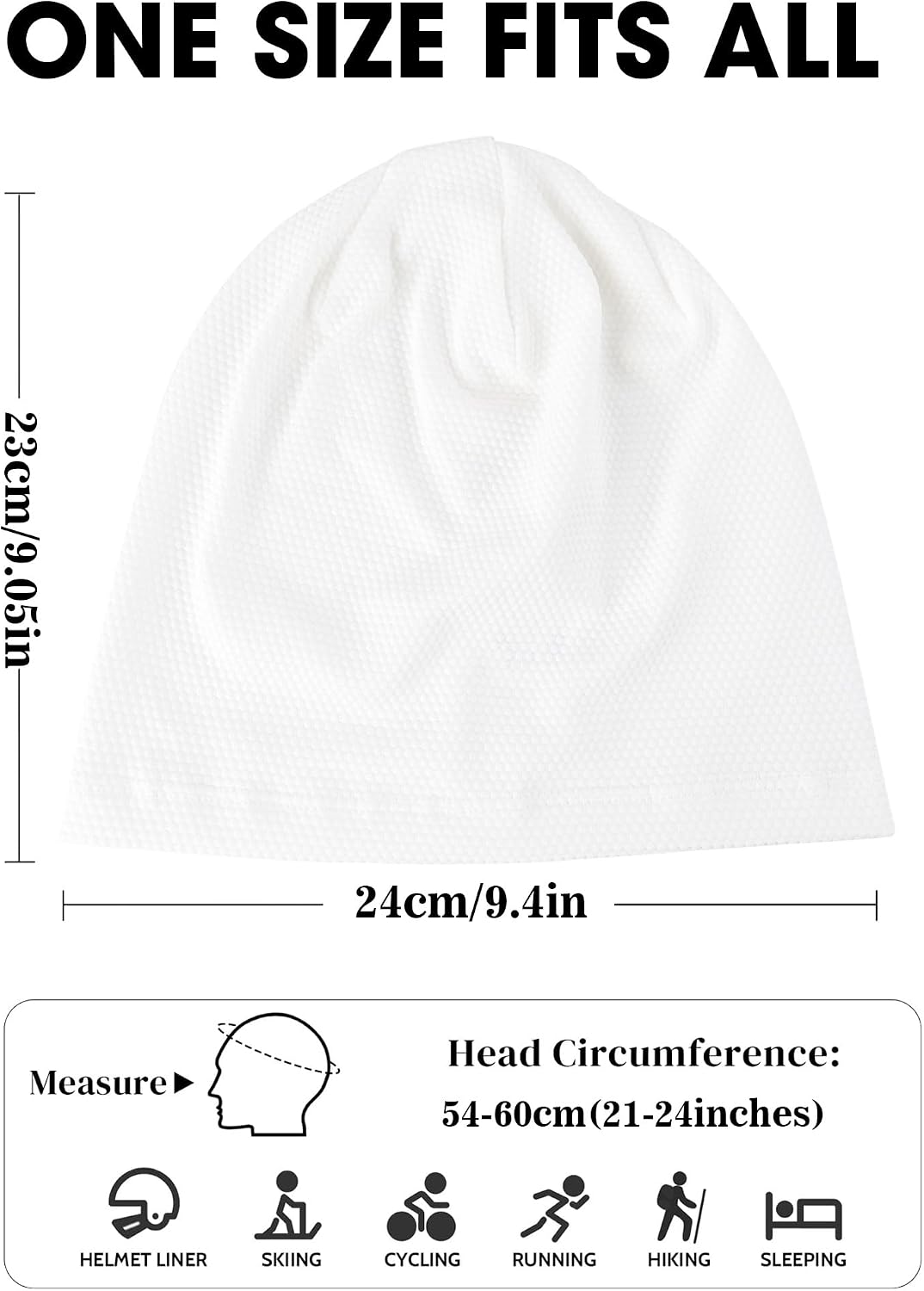 WTACTFUL 3-Pack Cooling Skull Caps - Breathable 3D Mesh Running Hats for Men & Women | Summer & Winter Use