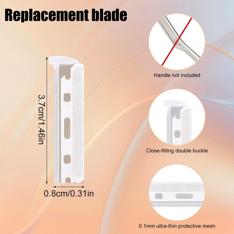 20pcs Replacement Blades for Tweezerman Facial Razor, Stainless Steel Refills for Women Peach Fuzz Remover & Exfoliating Razor Blades Smooth Radiant Skin
