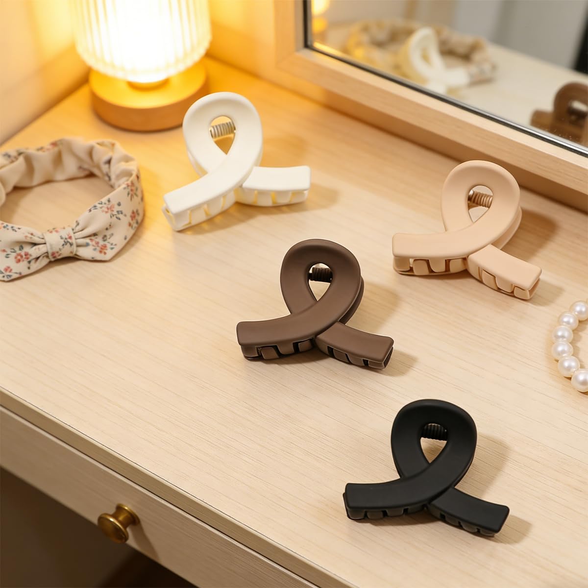 4 Pcs Small Matte Hair Claw Clips Strong Grip Non Slip Hair Accessories for Women No Damage for Thick and Thin Hair