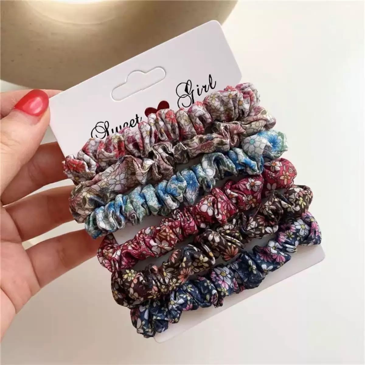 Satin Silk Scrunchies - 8Pcs Soft Hair Ties for Fashionable Ponytails | Pink & White Set