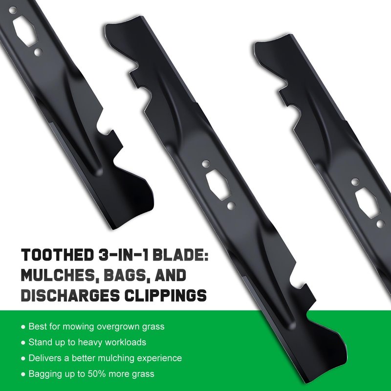 Grasscool 42 inch Mower Blades Replace Cub Cadet 742P05177 for Ultima ZT1 ZT2 Enduro XT1 XT2 LT42 LX42 42''Zero Turn Riding with S Shaped Hole 742-05177 742P05177A-X