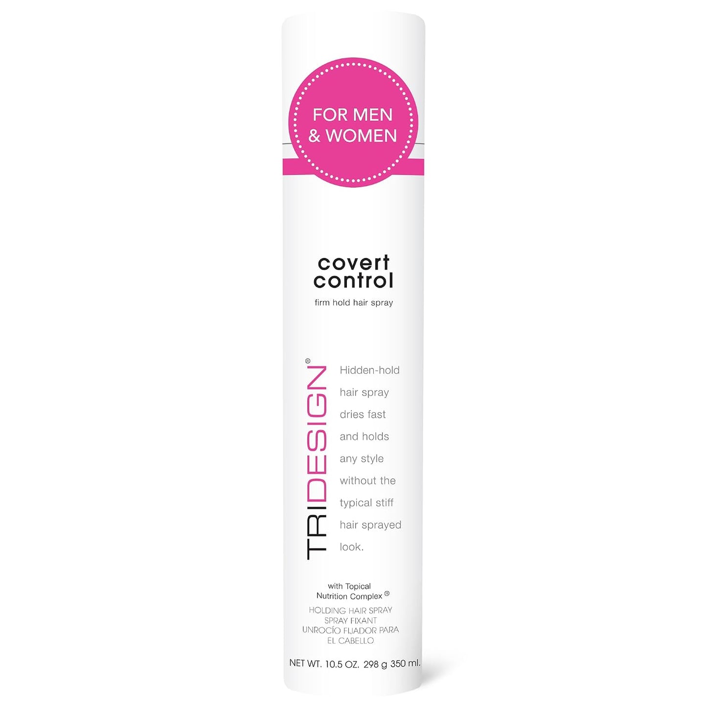 Covert Control Hairspray - Fast-Drying Strong Hold for Women & Men | 10.5 Oz