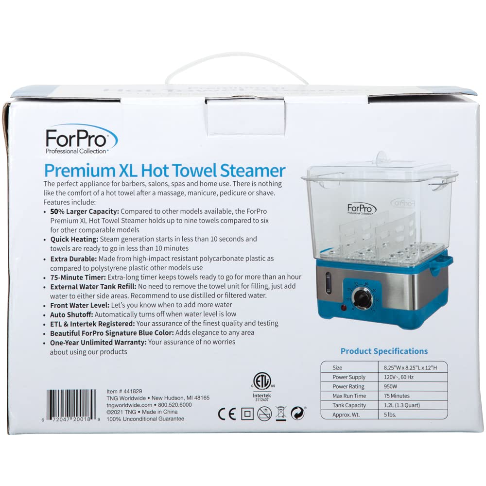Premium XL Hot Towel Steamer - 50% Larger Capacity, Heats 9 Facial Towels Quickly | Ideal for Salons & Spas