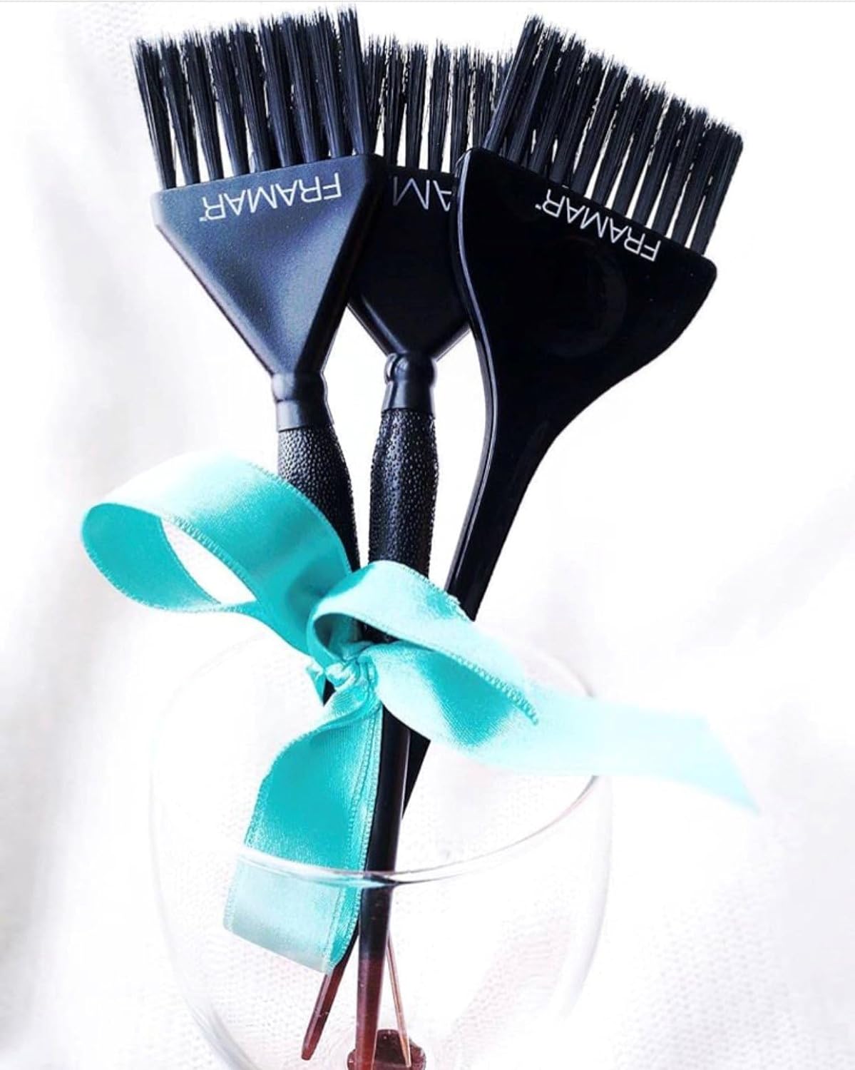 Framar Hair Color Brush Set | Precision Tint Brushes for Hair Styling - 3 Pack Black
